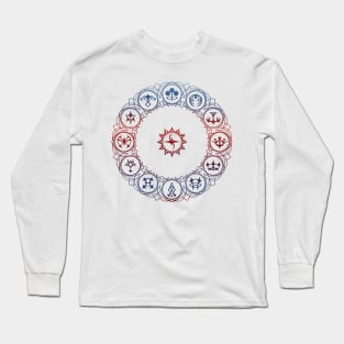 Emblem symbols (Red&Blue) Long Sleeve T-Shirt